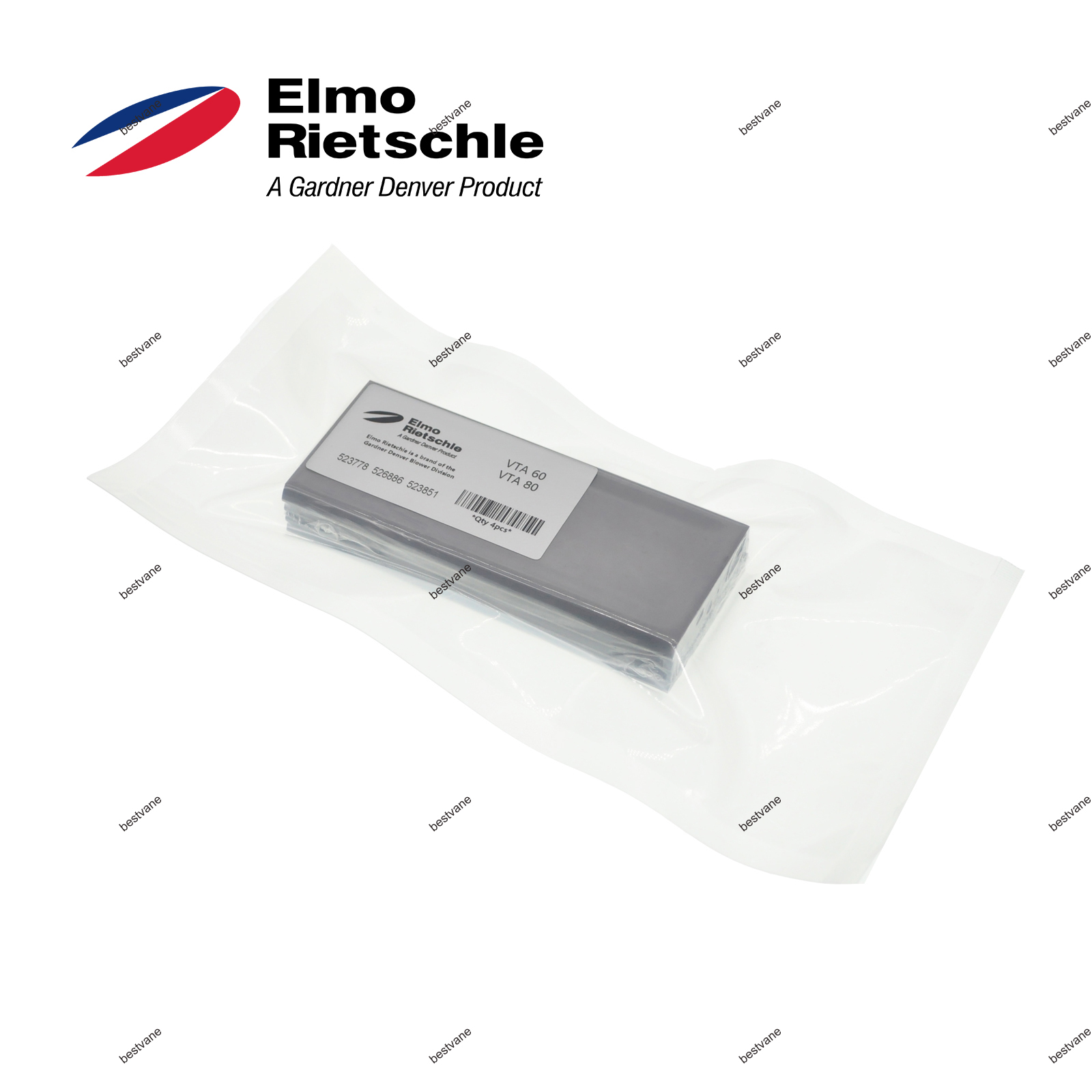 Genuine Original Elmo Rietschle Carbon Vanes 523778 / 526886 / 523851 4pcs