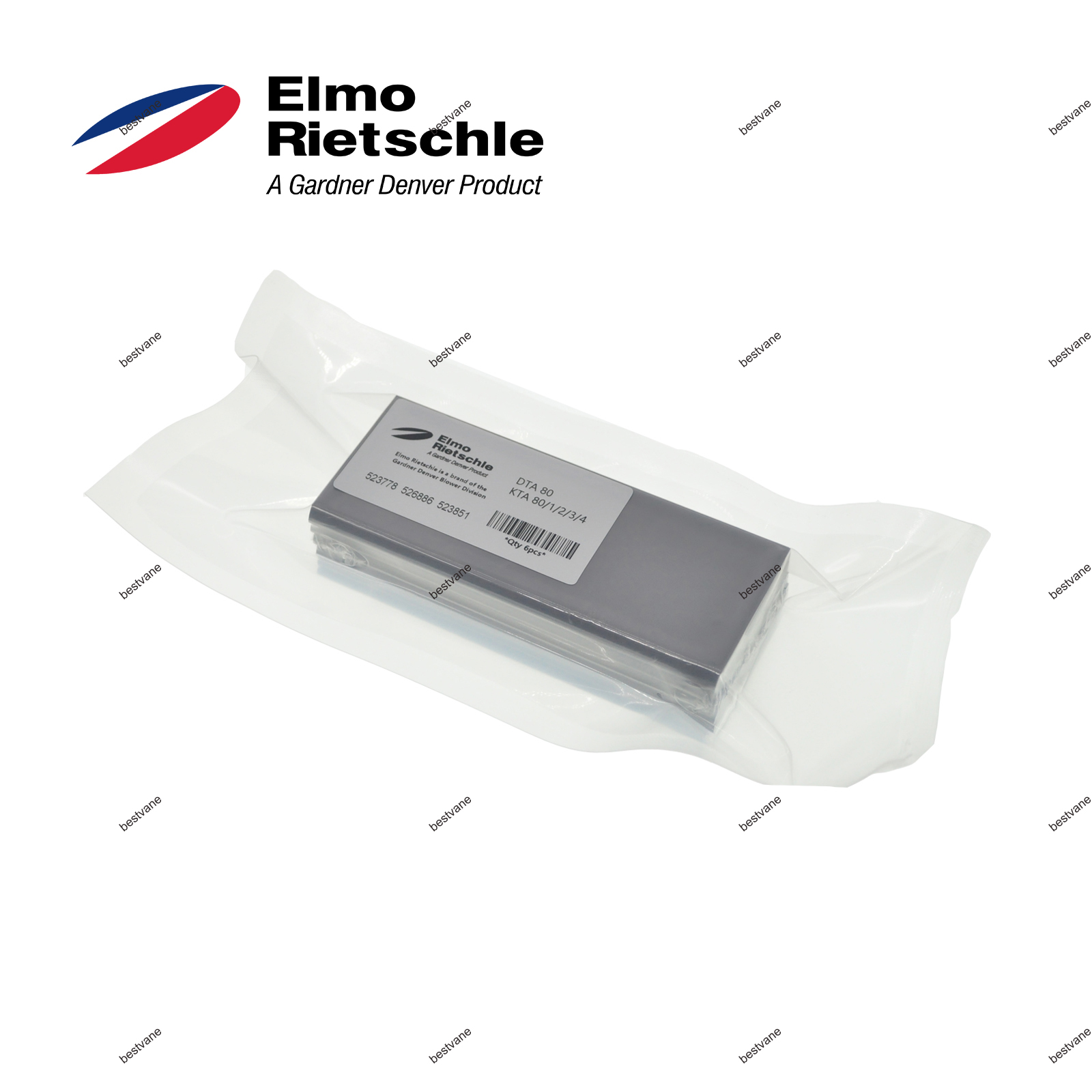 Genuine Original Elmo Rietschle Carbon Vanes 523778 / 526886 / 523851 6pcs